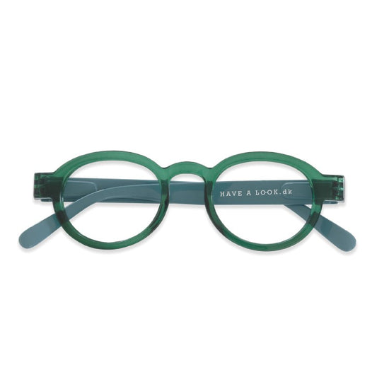 HAVE A LOOK リーディンググラスCIRCLE TWIST green/light blue